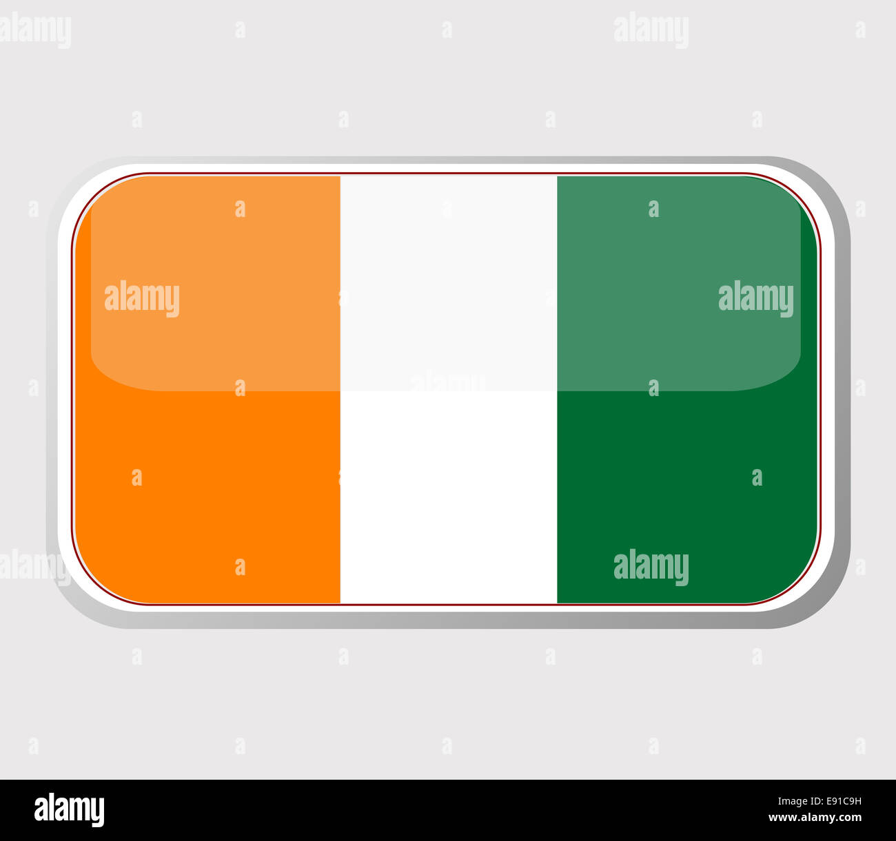 Flag of ivory coast in the form Stock Photo - Alamy