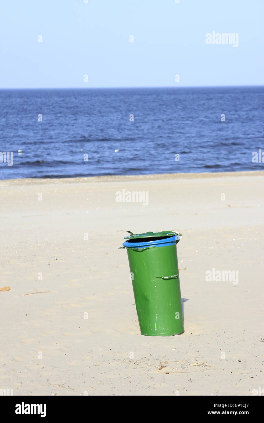 green garbage can Stock Photo Alamy