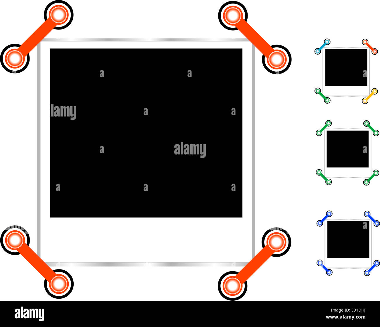 Photo frames with tags Stock Photo Alamy