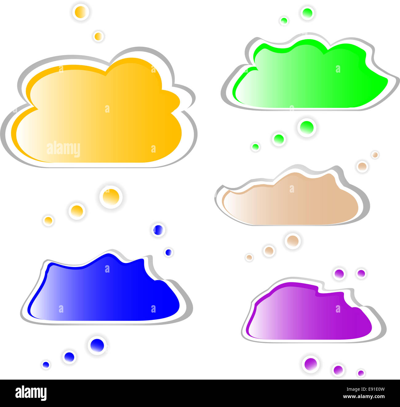 Abstract origami speech bubble Cut Out Stock Images & Pictures - Alamy