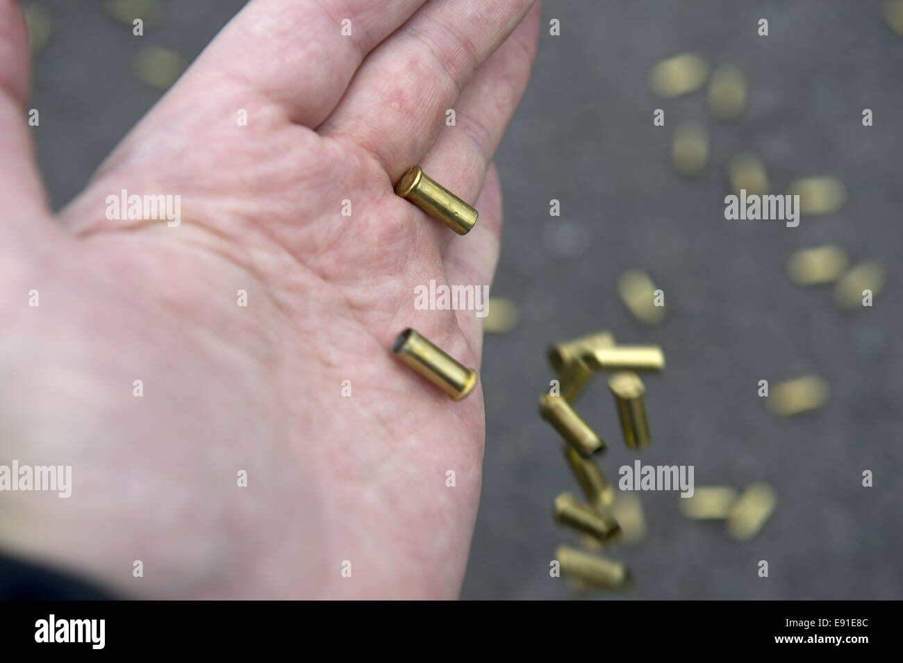 ammunition sleeves Stock Photo