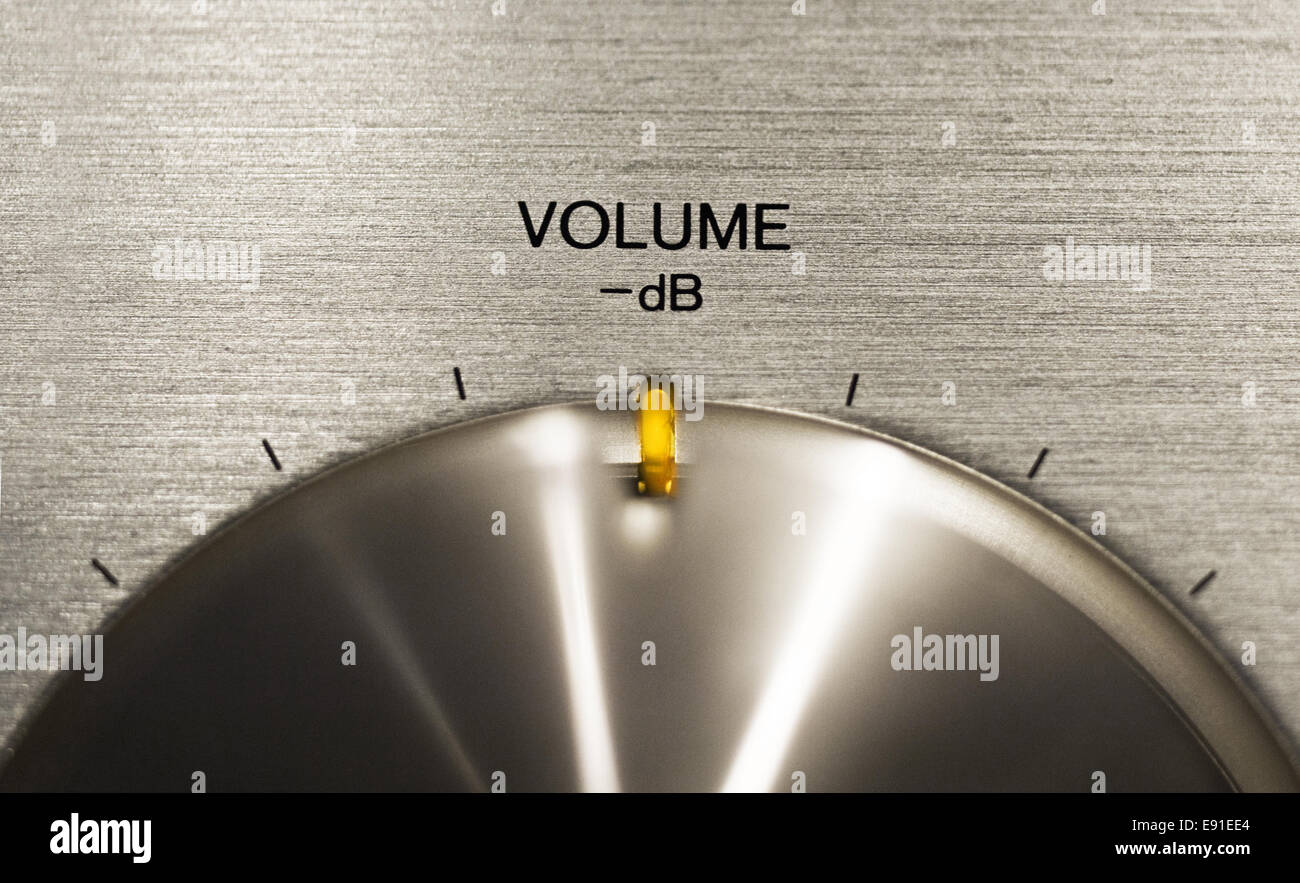 volume push button on a hi-fi Stock Photo