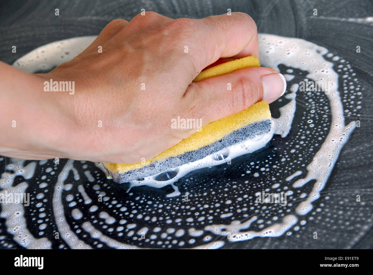Sponge cleaning Stock Photo Alamy