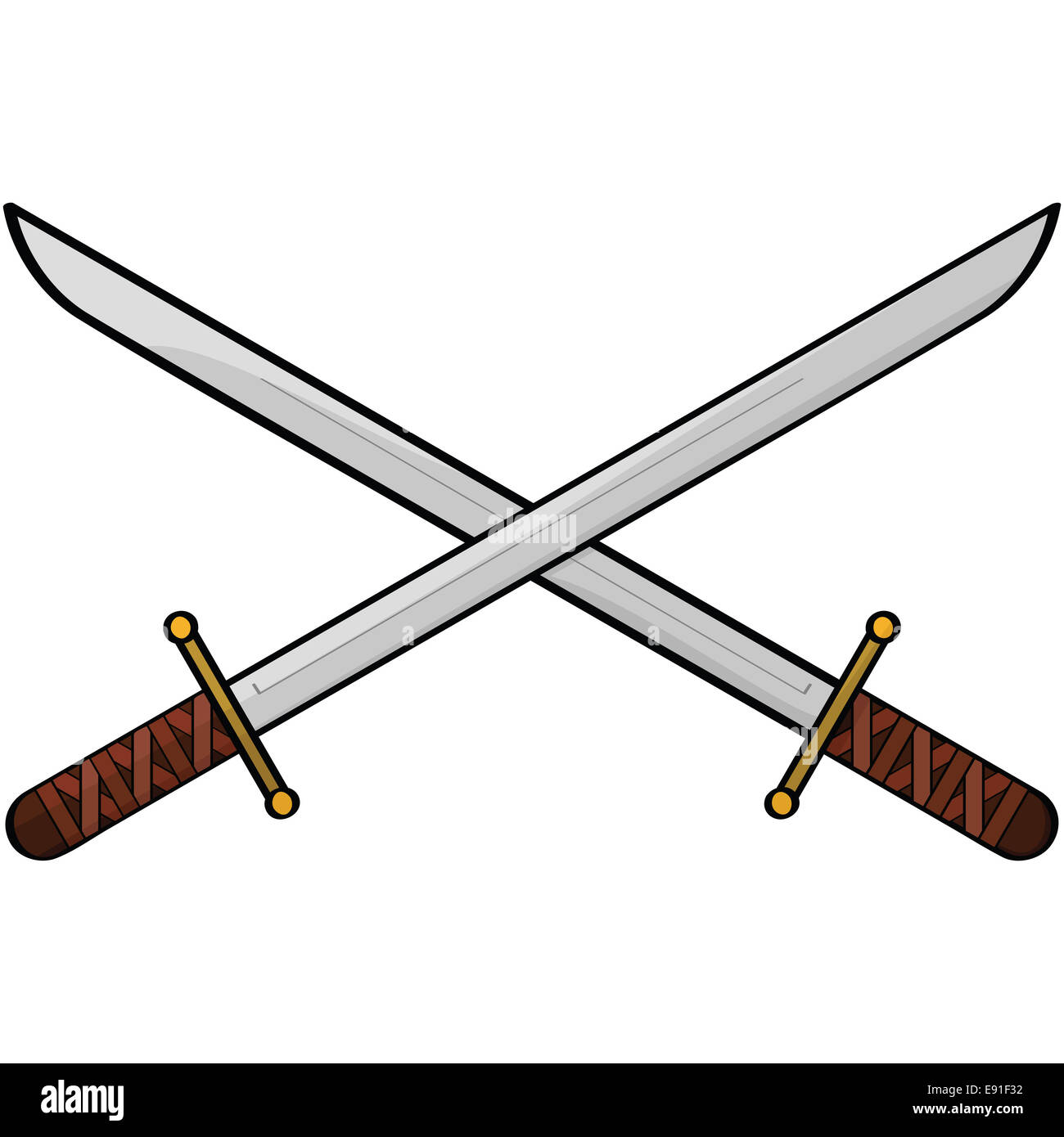 Crossed swords Cut Out Stock Images & Pictures - Alamy