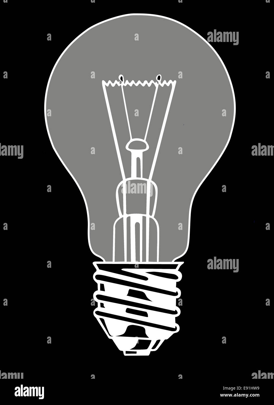 light bulb on black background Stock Photo Alamy