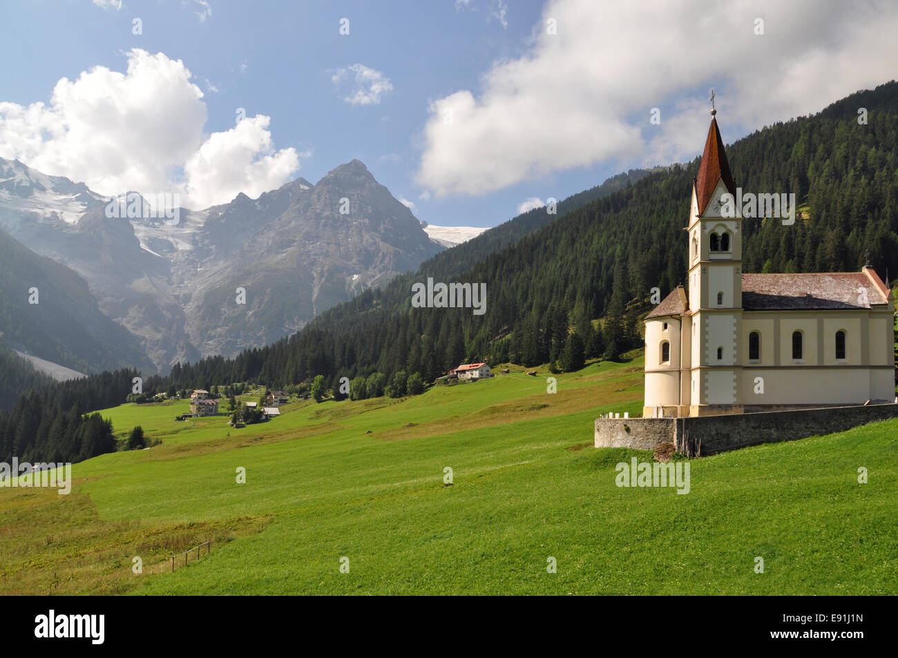 Alpine cultural landscape Stock Photo