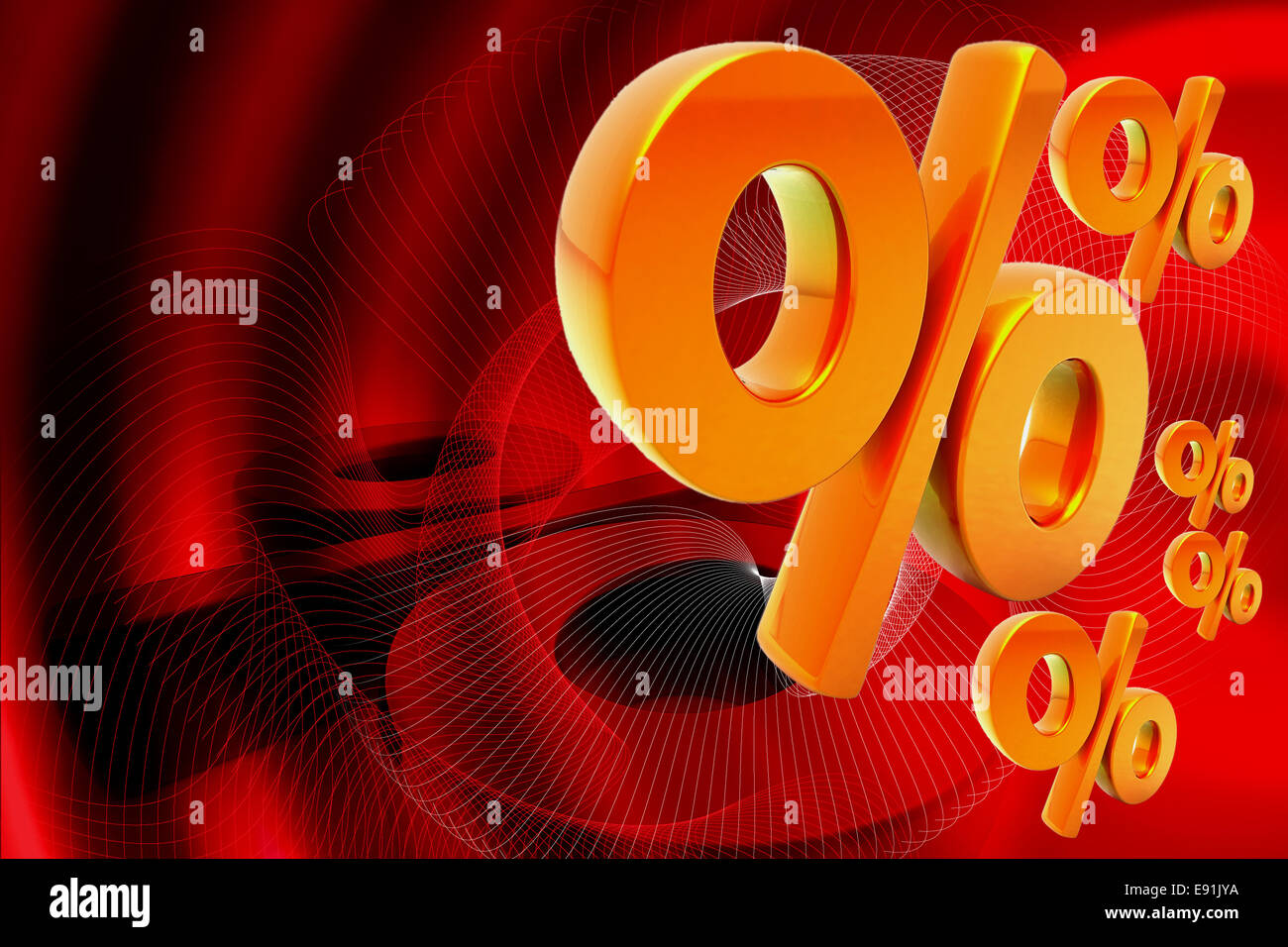 percentage Stock Photo
