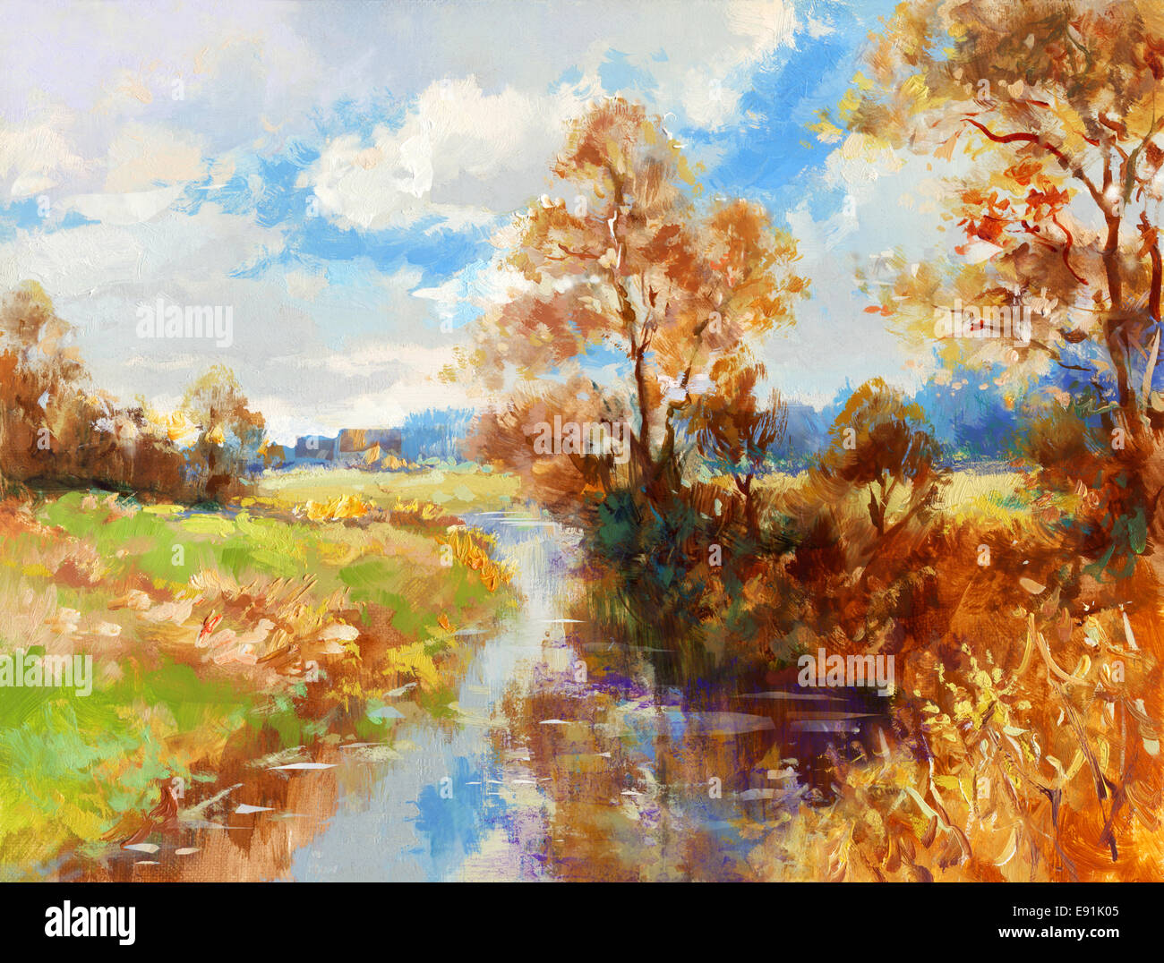 Oil landscape painting hi-res stock photography and images - Alamy