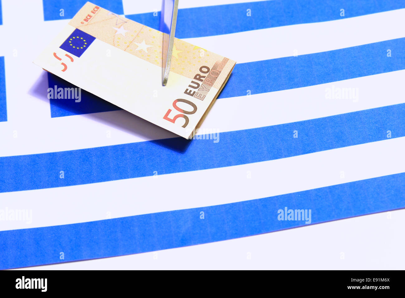 depts cut for Greece Stock Photo