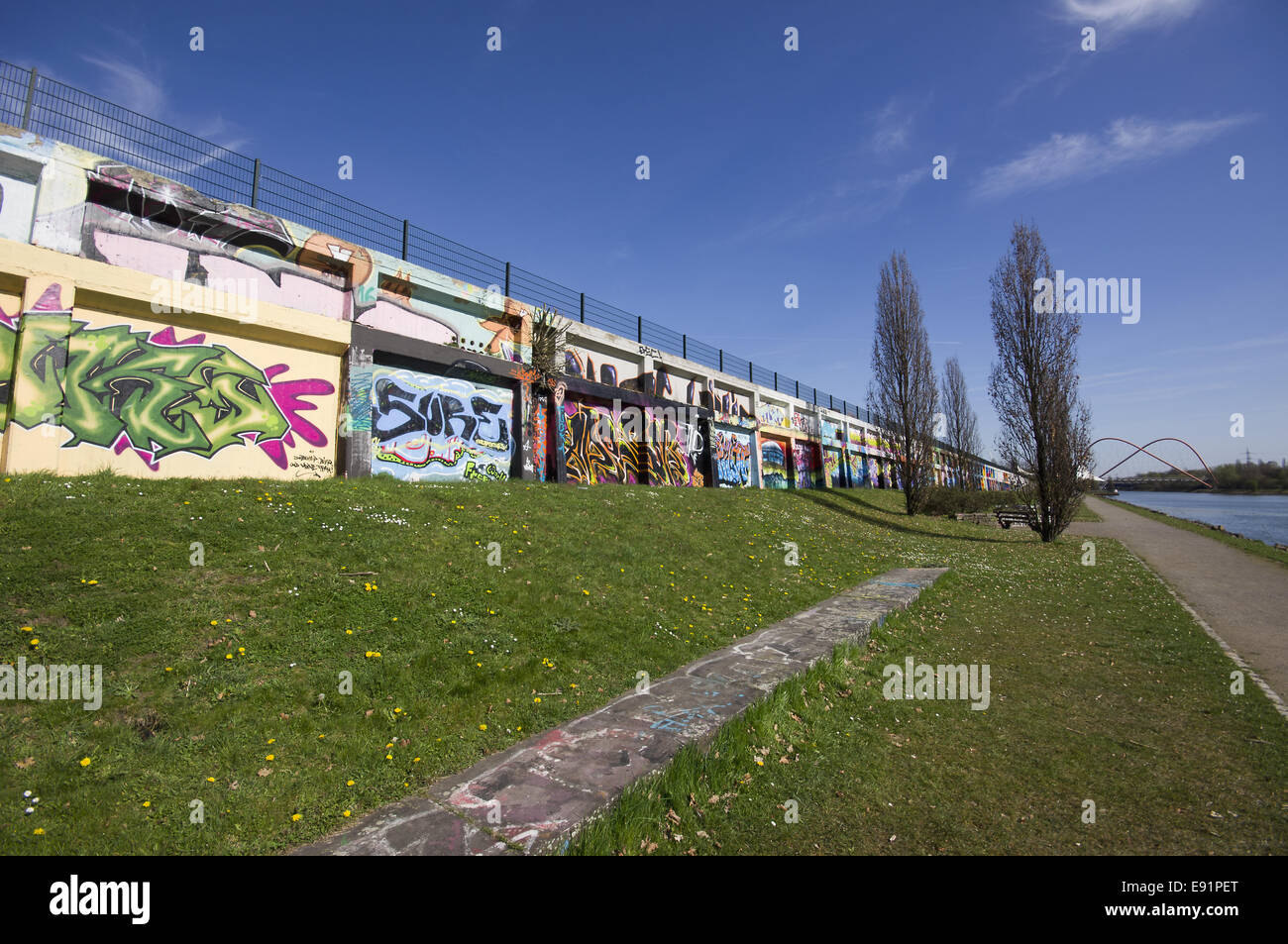 Graffity wall, Gelsenkirchen, Germany Stock Photo