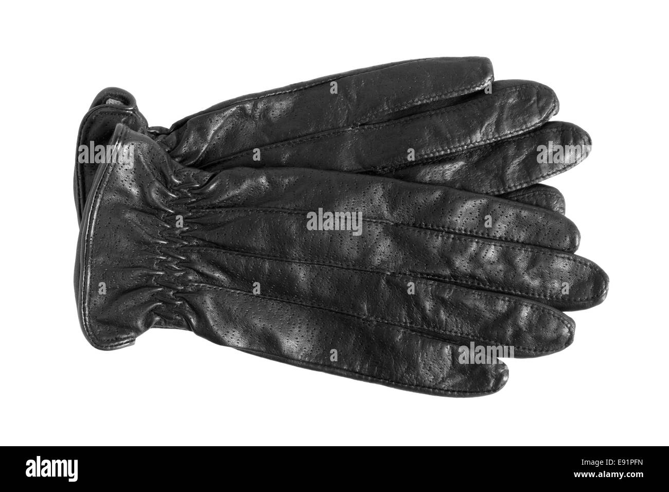 Black women gloves Stock Photo