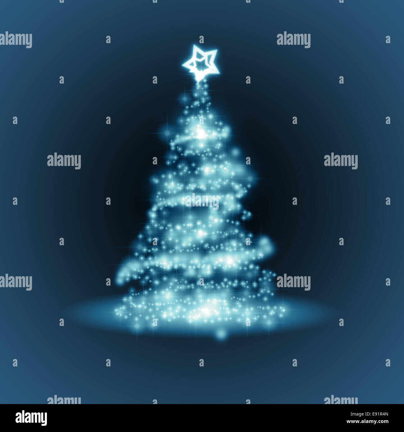 blue christmas tree Stock Photo - Alamy