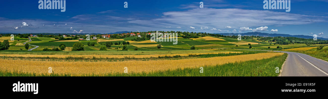 Erdovec village panorama Stock Photo