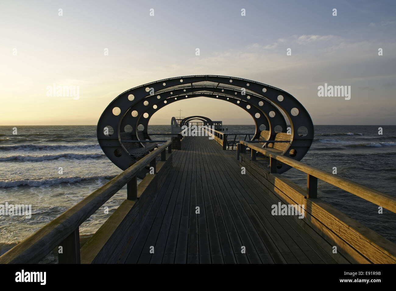 The Pier in Kellenhusen, Baltic Sea Stock Photo