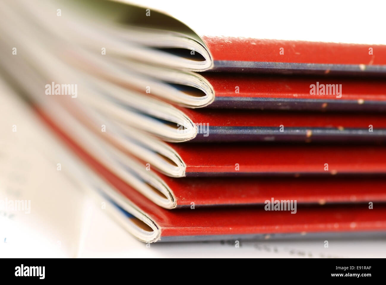 Magazines stack Stock Photo