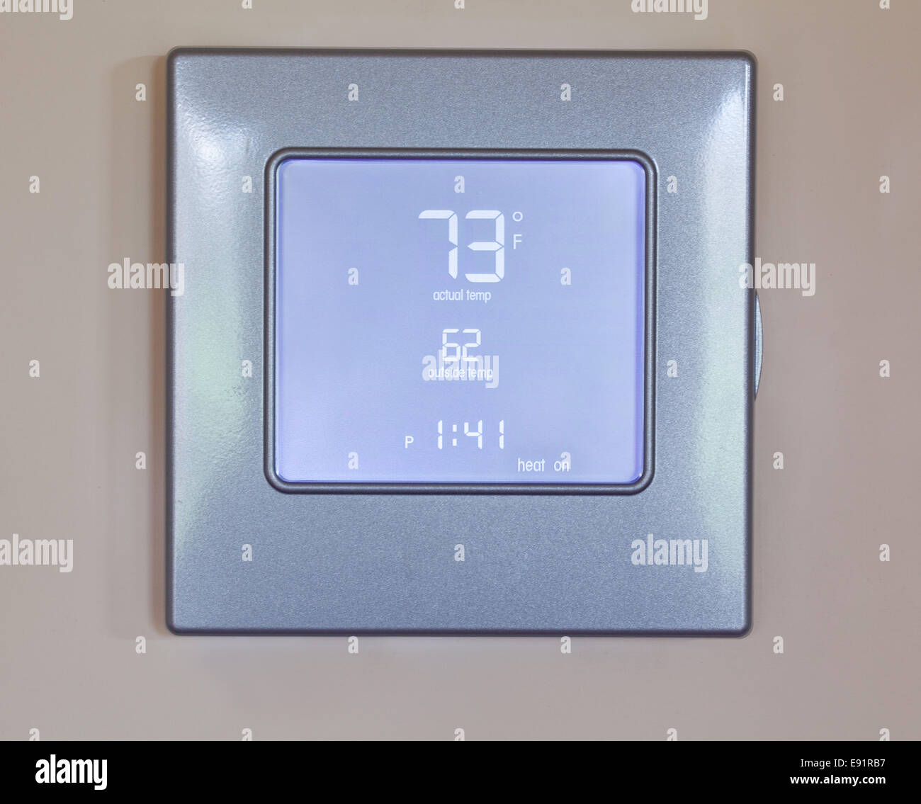 Modern electronic thermostat Stock Photo