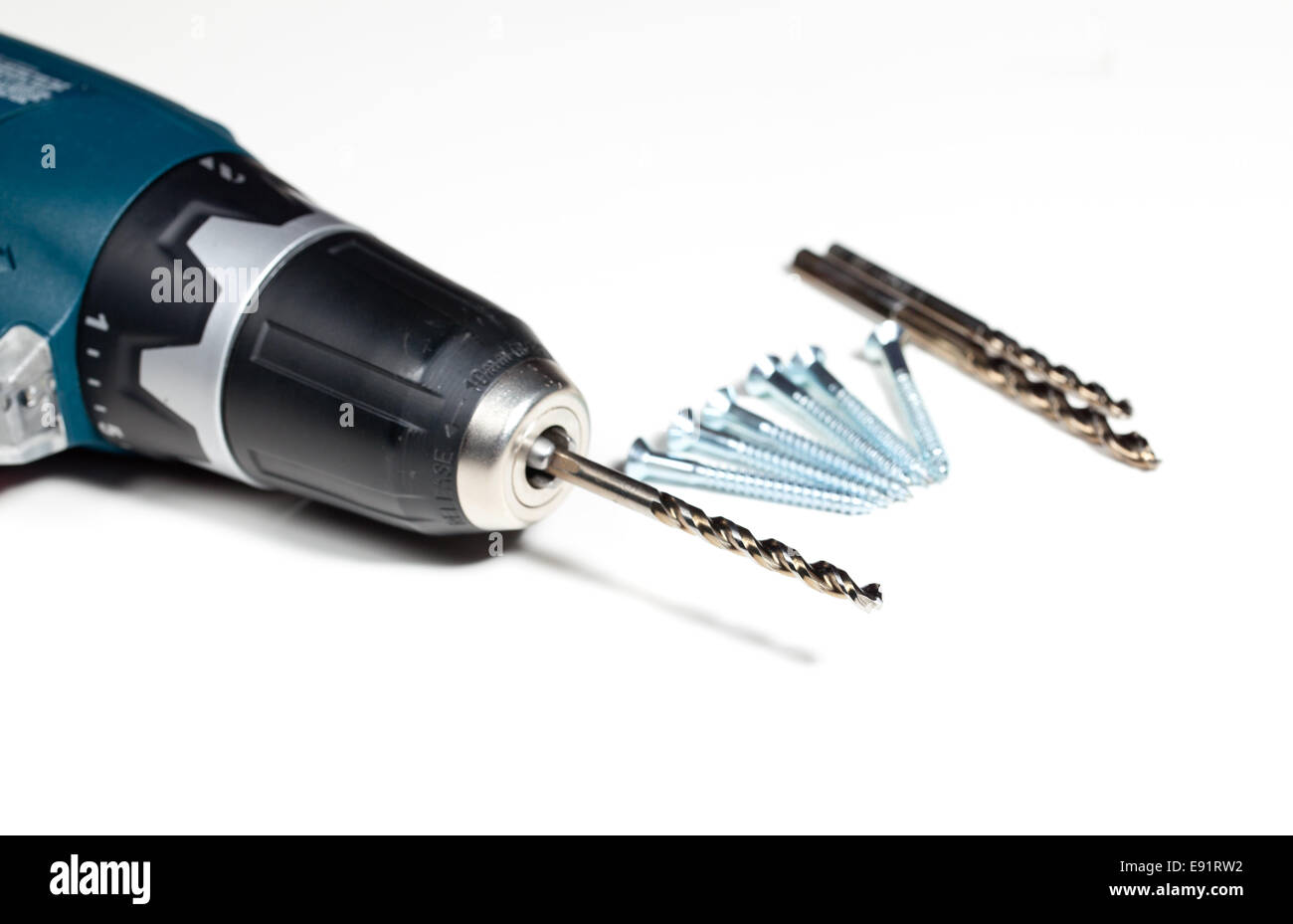 Power drill chuck with bit Stock Photo Alamy