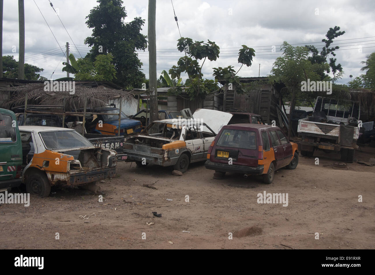 Car repair in Ghana Stock Photo Alamy