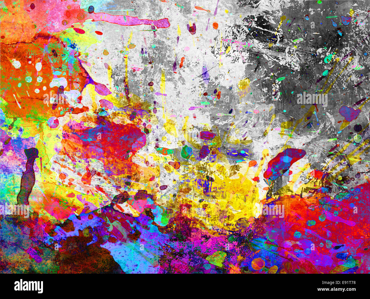 abstract background - paint splatters Stock Photo