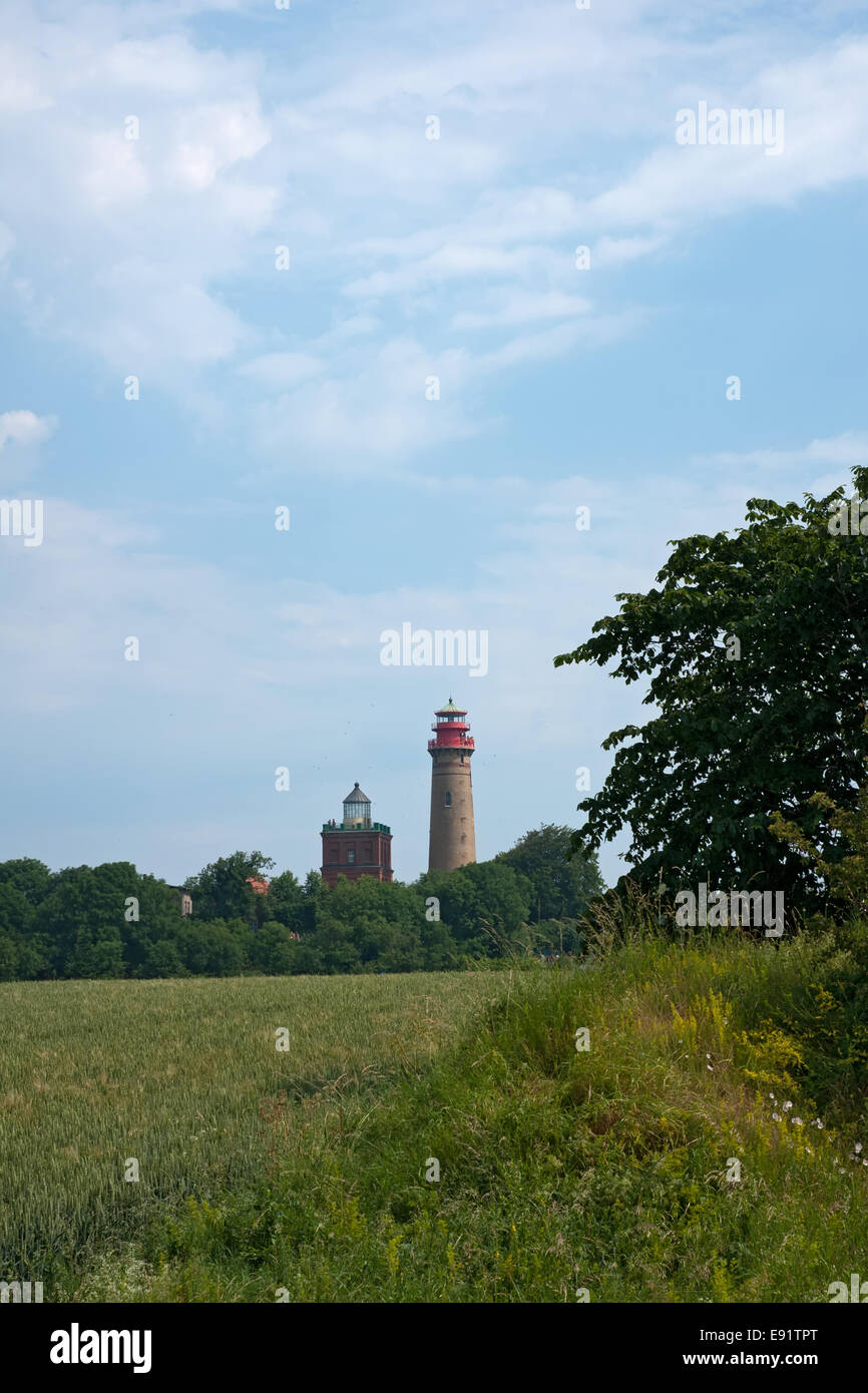 Lighthouses, Cape Arcona, Ruegen, Germany Stock Photo