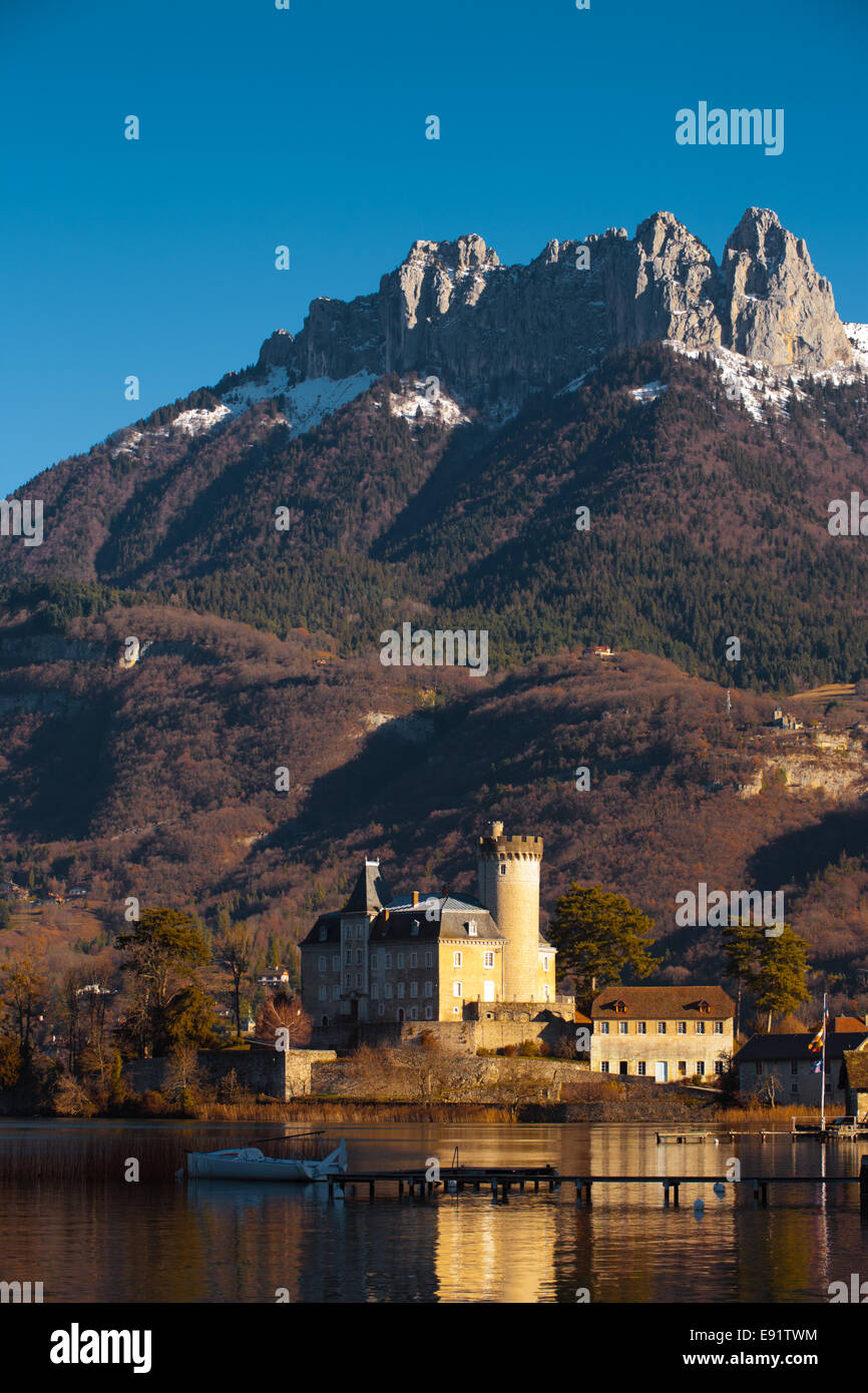 Alps Castle Mountain Background Stock Photo