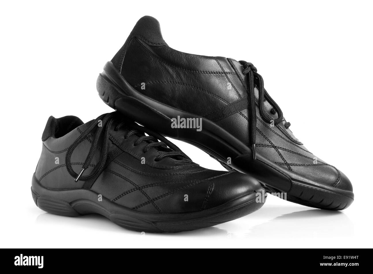 Lace up shoes Black and White Stock Photos & Images - Alamy