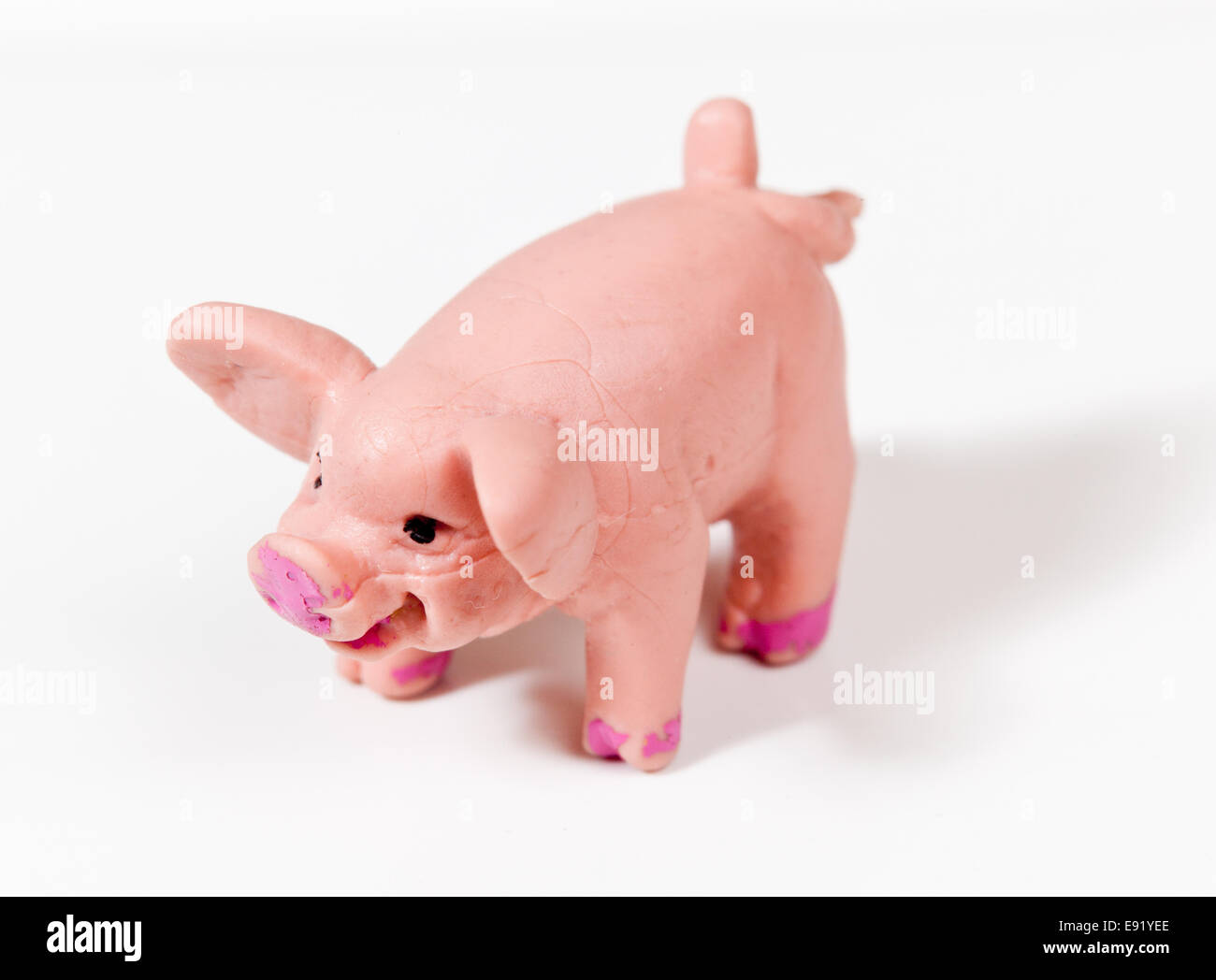 Vintage Fisher Price Pig, Black and White Pig, Fisher Price, Plastic Pig  Figure, Hong Kong 