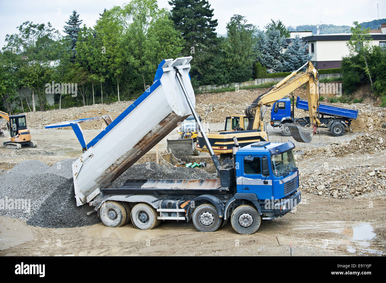 Development work in a development area Stock Photo