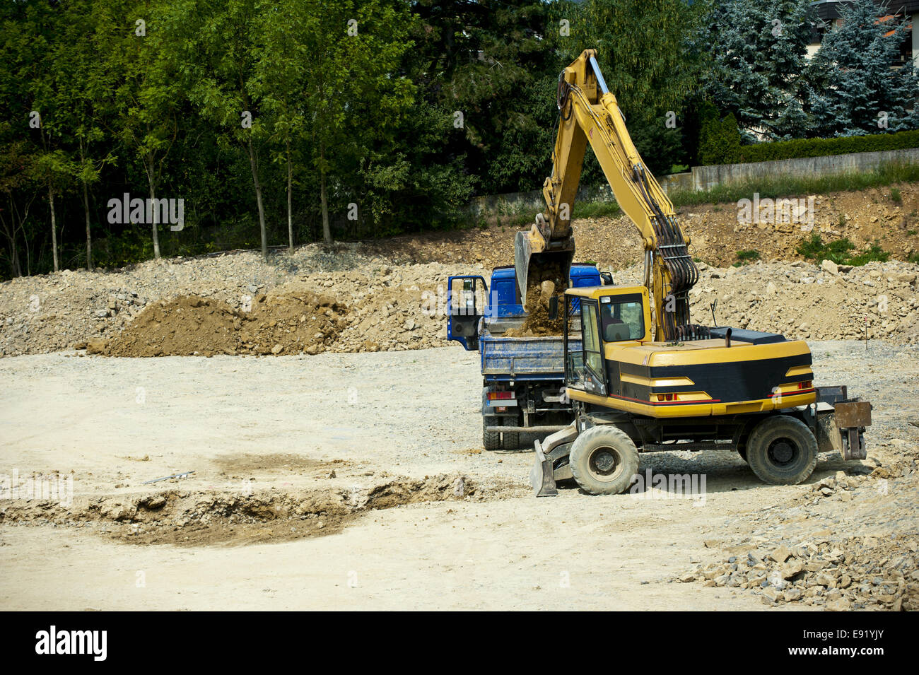 Development work in a development area Stock Photo
