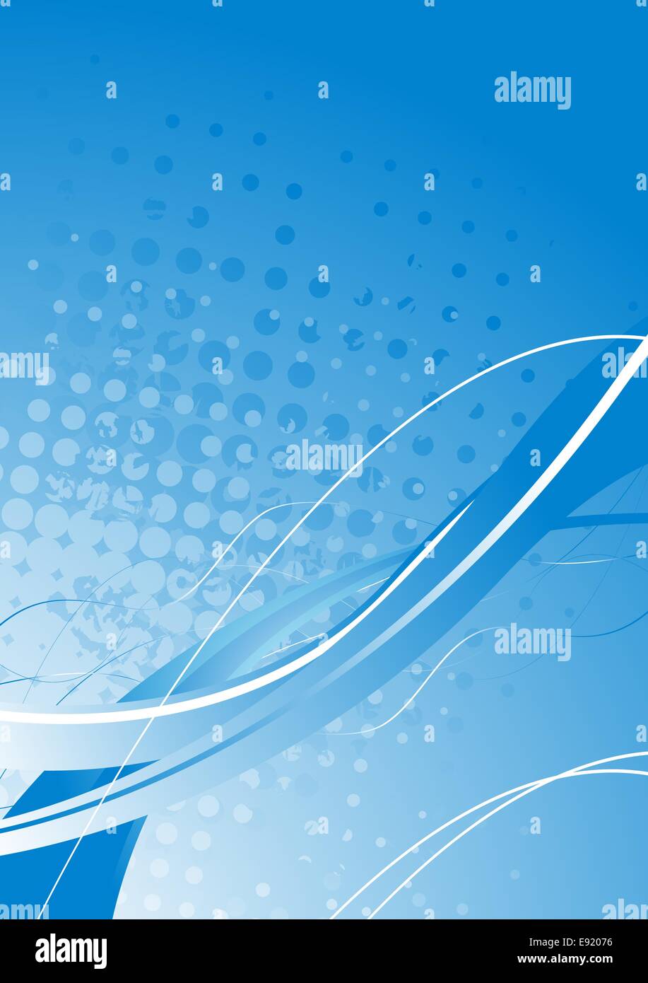 Blue abstract background with circles and waves Stock Photo - Alamy