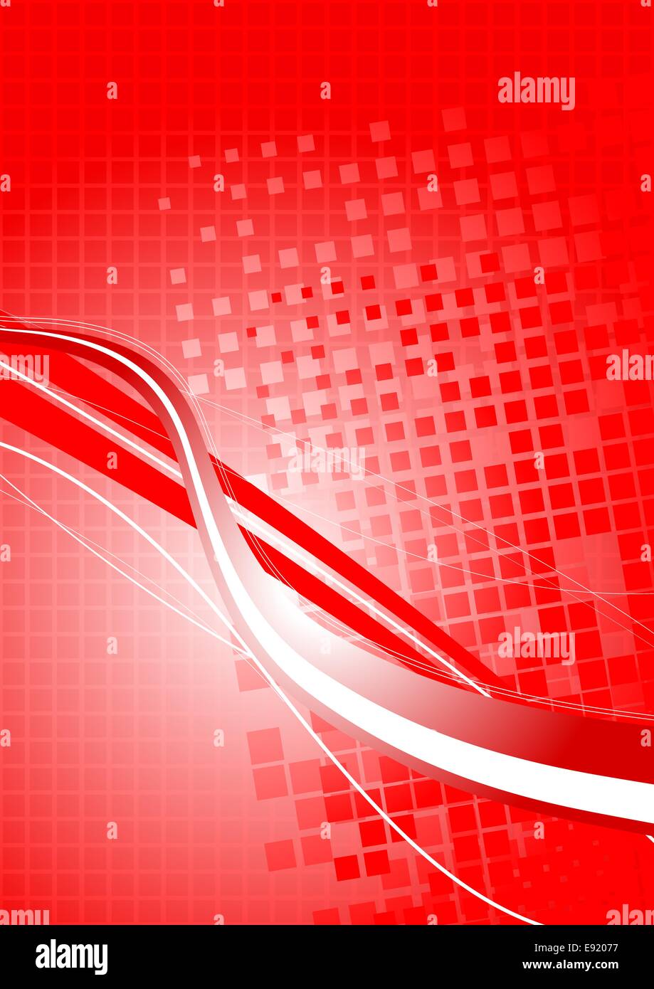 Red abstract background with squares and waves Stock Photo - Alamy
