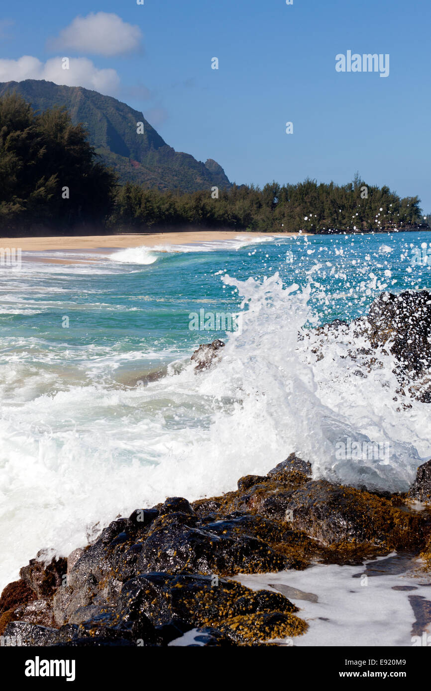 Lumahai beach in Kauai Stock Photo Alamy