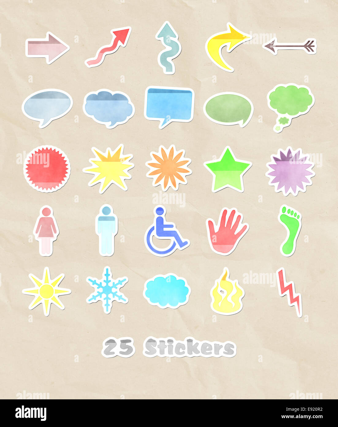 25 different stickers for your design Stock Photo Alamy