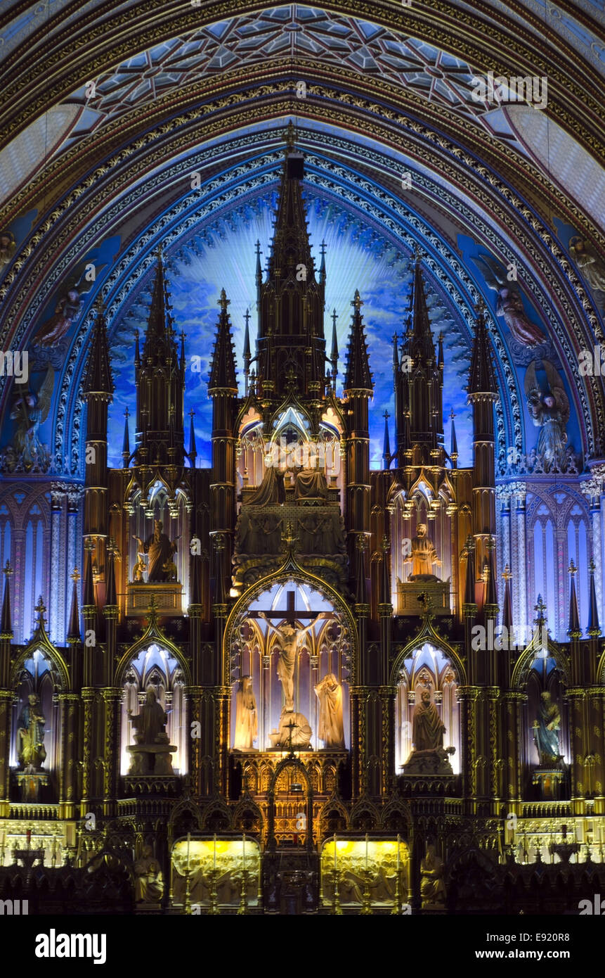 Montreal Notre-Dame Basilica Stock Photo