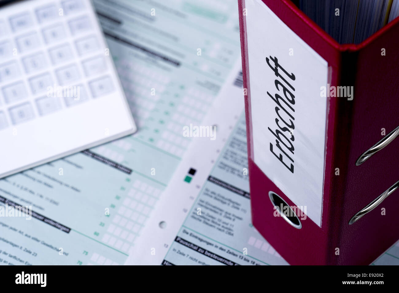 Inheritance tax return for Stock Photo Alamy