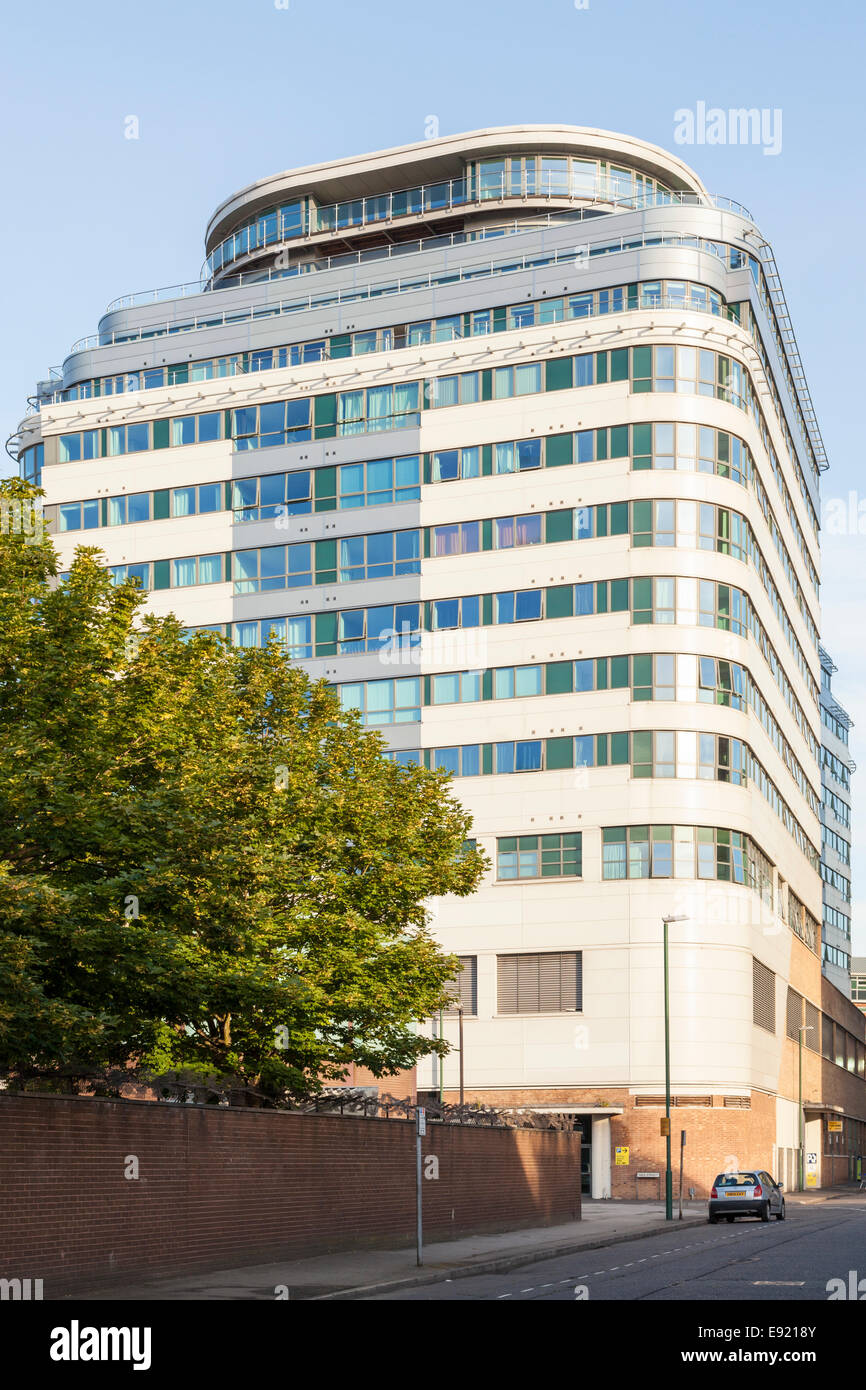 Marco Island, a city centre apartment block in Nottingham, England, UK
