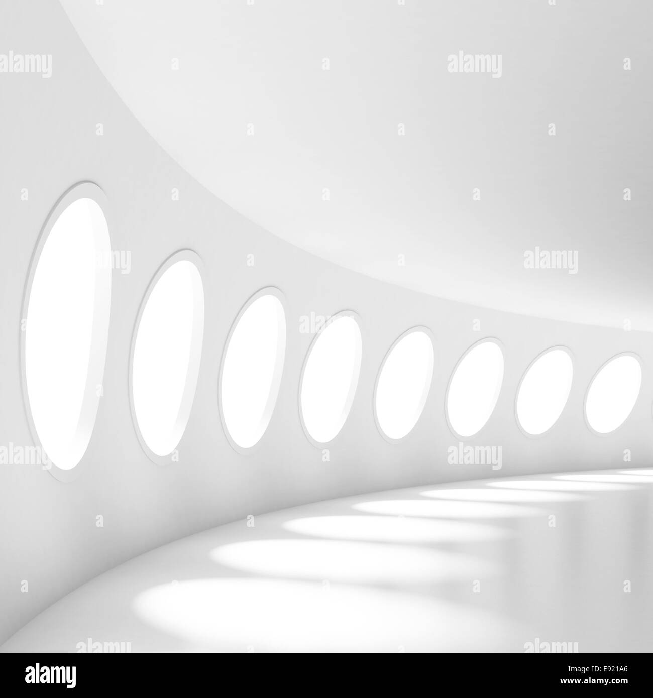 Modern architecture round window Black and White Stock Photos & Images ...