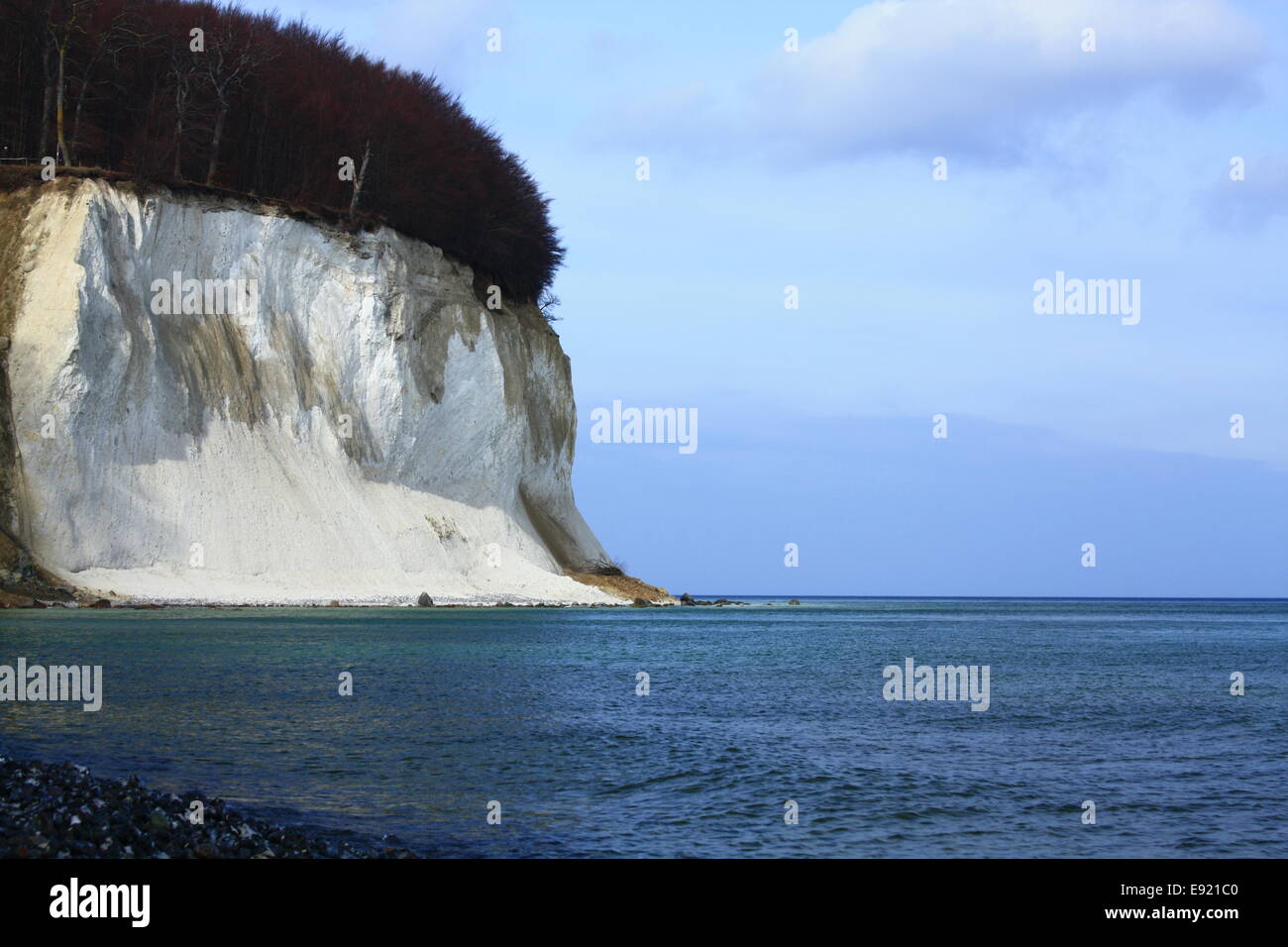 Chalk cliff of Ruegen, Germany Stock Photo