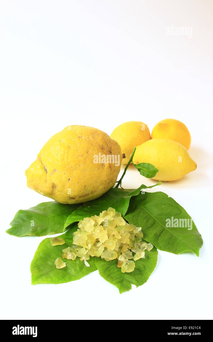 Candied lemon-peel Stock Photo