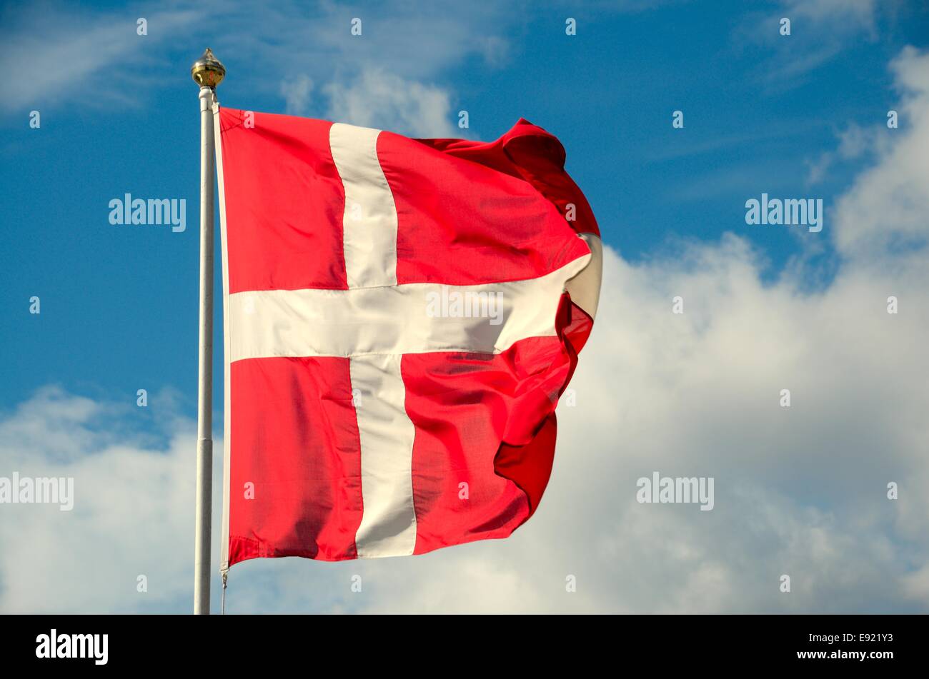 Danish Flag Stock Photo