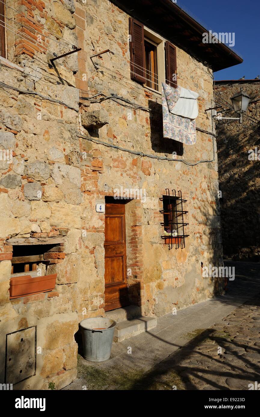 Typical tuscan stone house Stock Photo