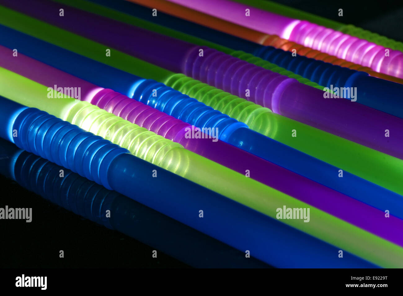 Drinking straw as light cable Stock Photo Alamy