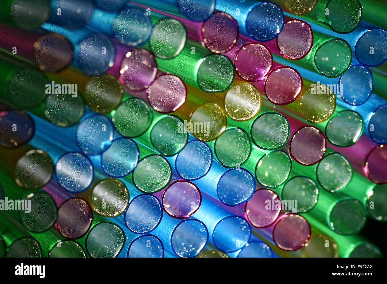 Drinking straw as light cable Stock Photo Alamy