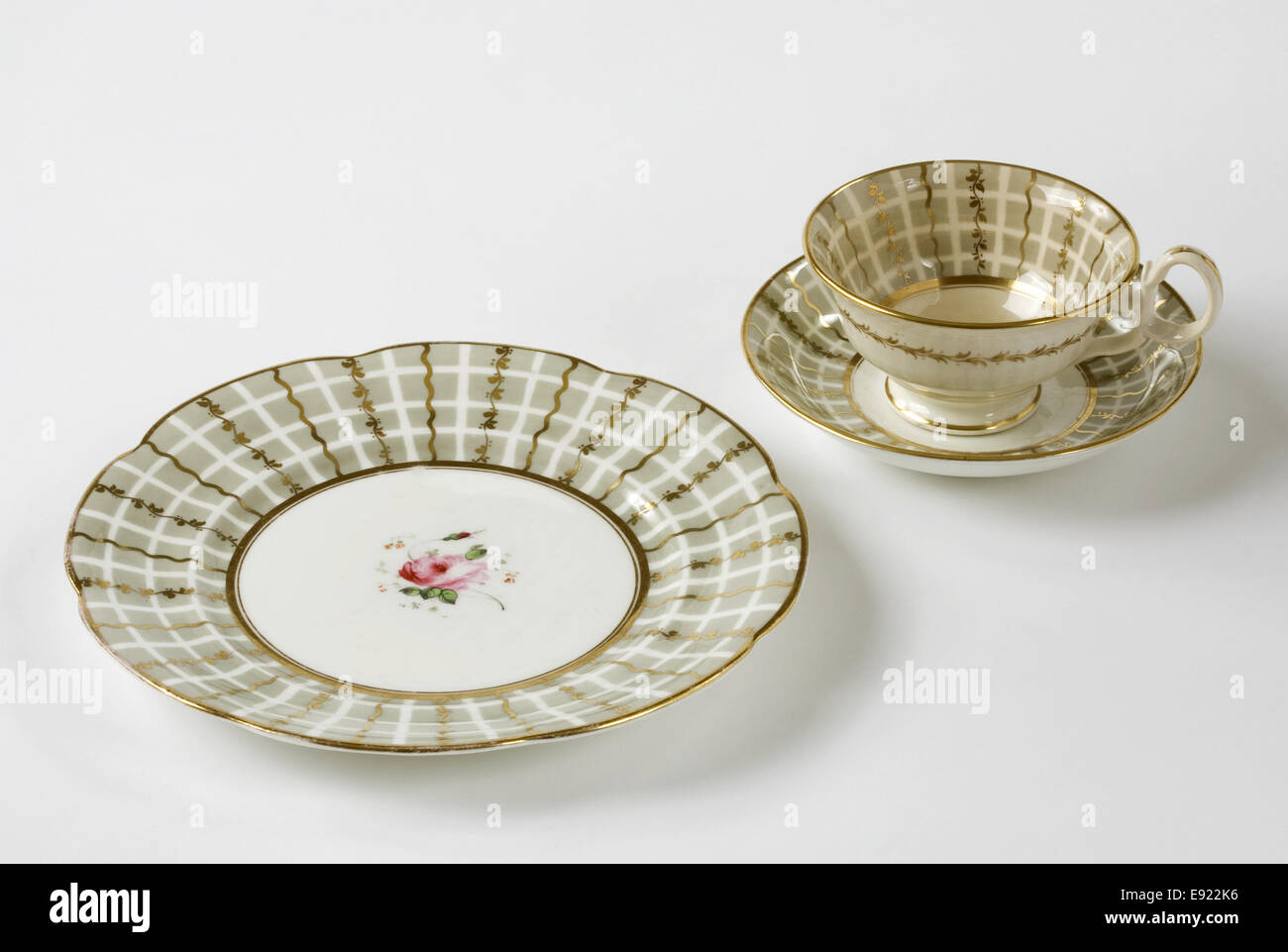 Plate, teacup and saucer Stock Photo Alamy