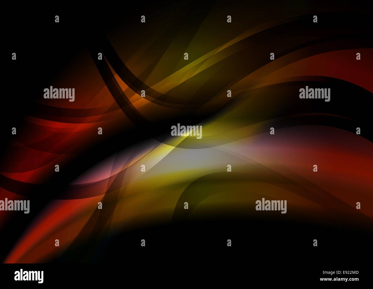 illustration of glowing waves on dark background Stock Photo - Alamy