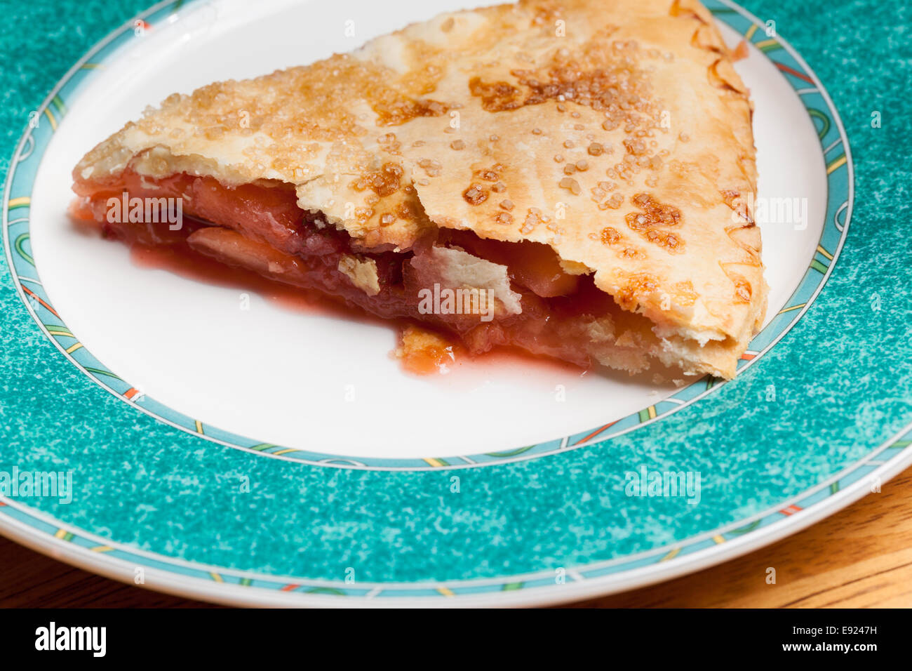 Home made apple and strawberry pie Stock Photo