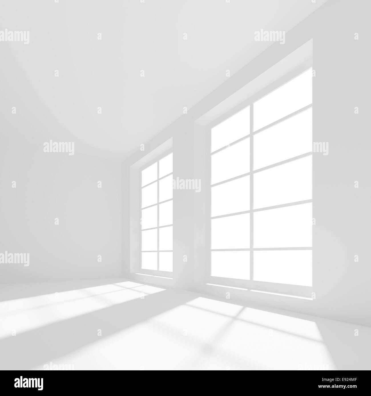 Interior modern house living room hall Black and White Stock Photos ...