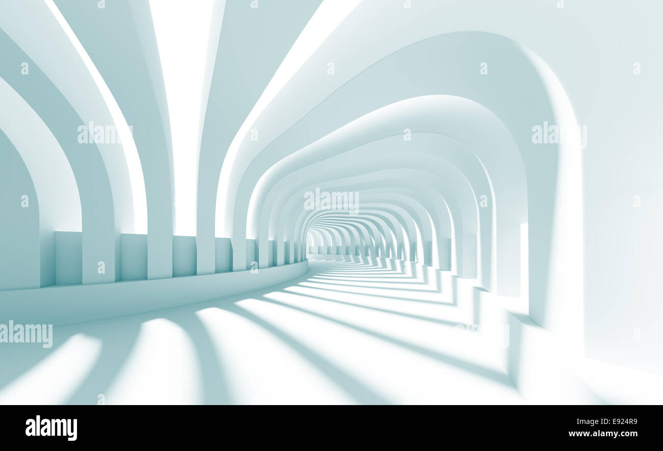 3d Illustration of Blue Abstract Architecture Background Stock Photo ...