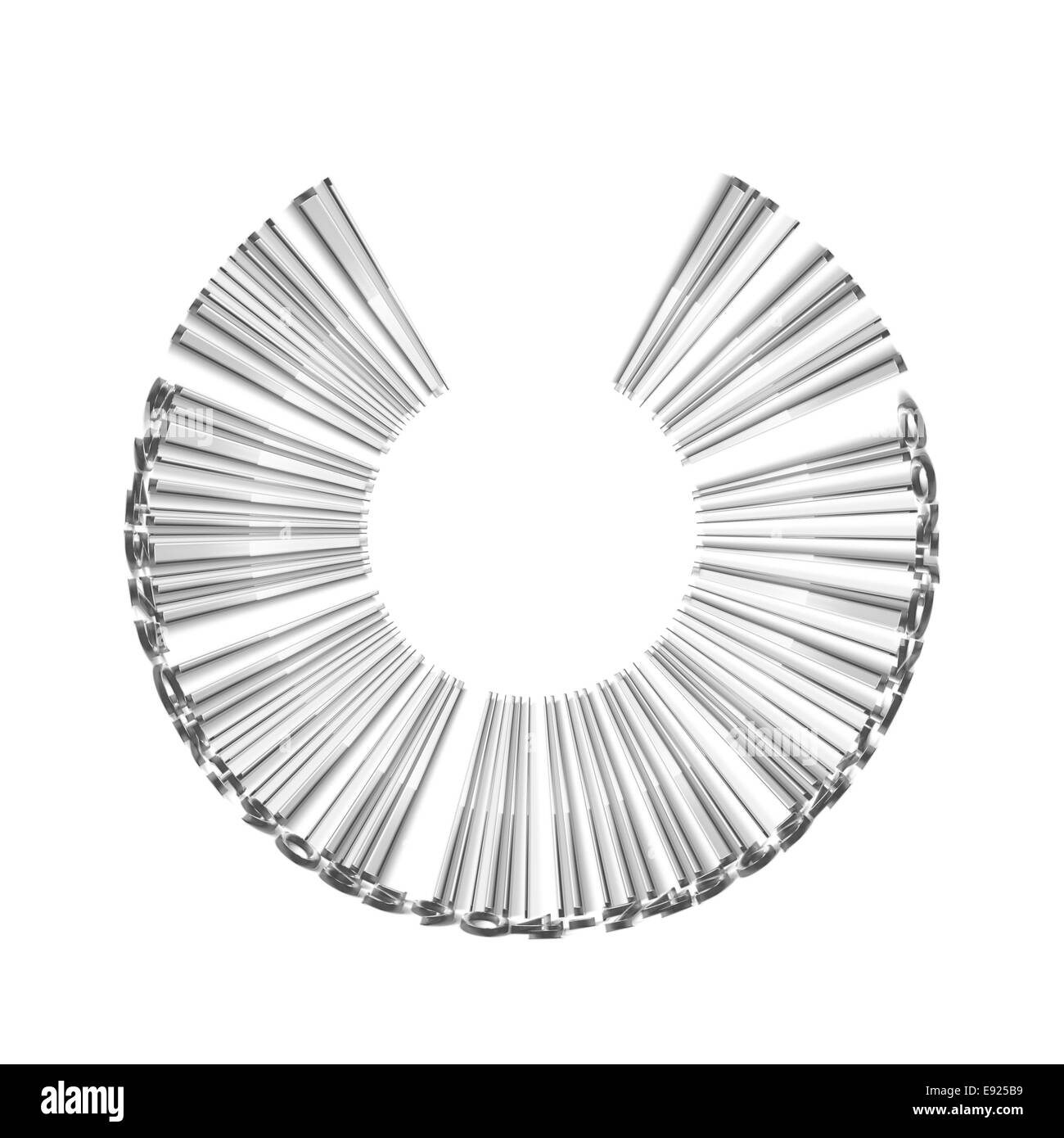 Three-dimensional metal bar code Stock Photo - Alamy