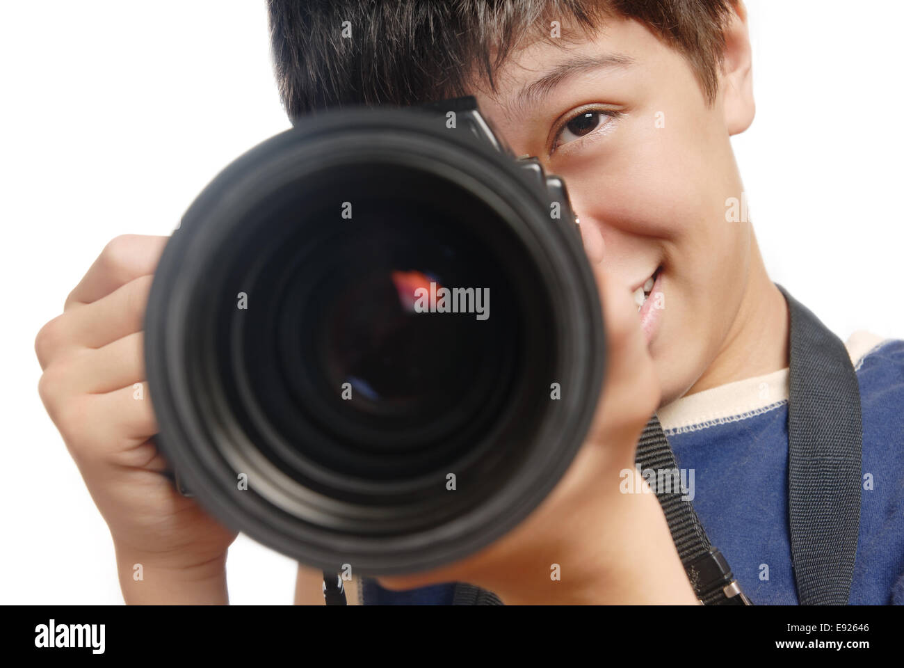 Young professional photographer Stock Photo Alamy